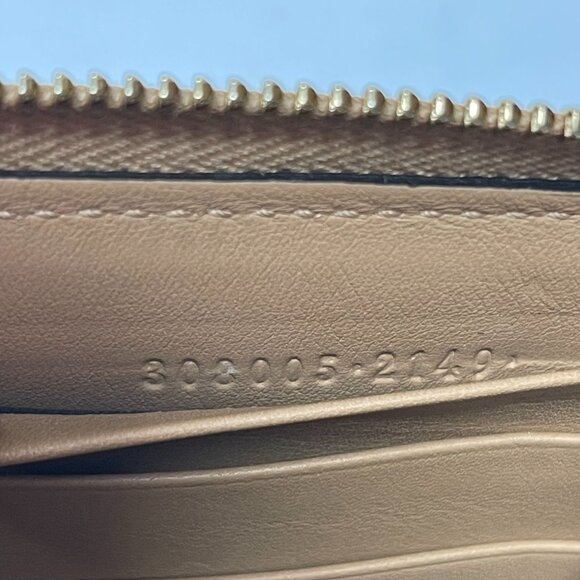 Gucci Zip Around Wallet w/ GG Heart Zipper Pull - Tan - Preowned - Picture 10 of 10
